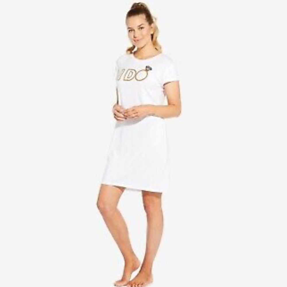 Adrianna Papell I DO wedding T-shirt dress